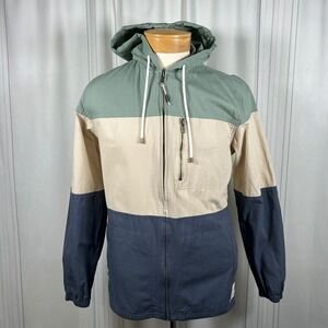 Madda Fella Key West Mens Colorblock Full Zip Hooded Jacket, Size MED